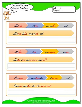 m sesi Grubu Çalışma Sayfaları